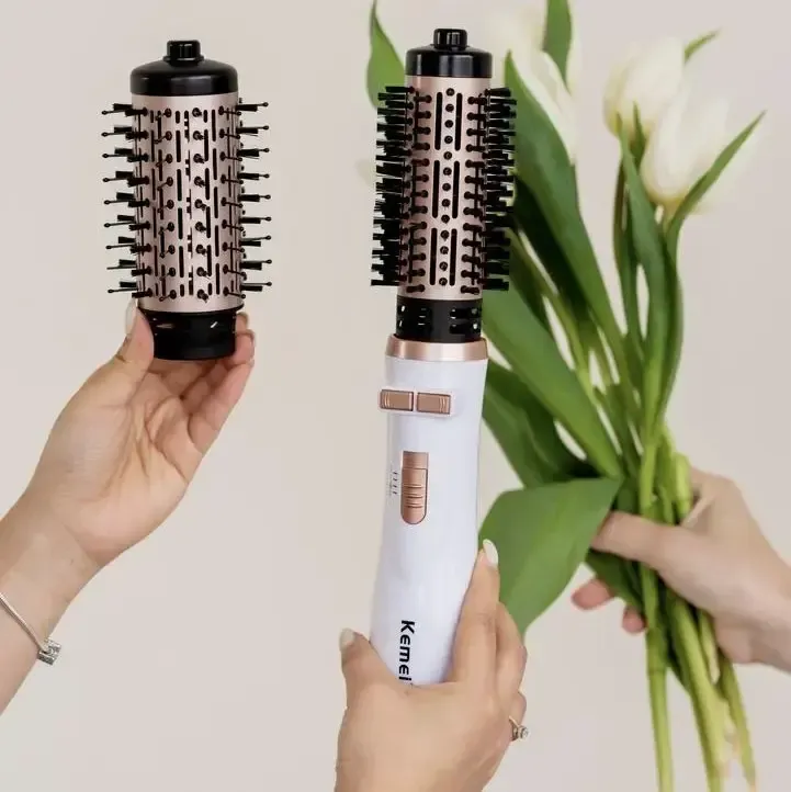 Фен-щітка для укладки волосся з насадками Kemei KM-8020