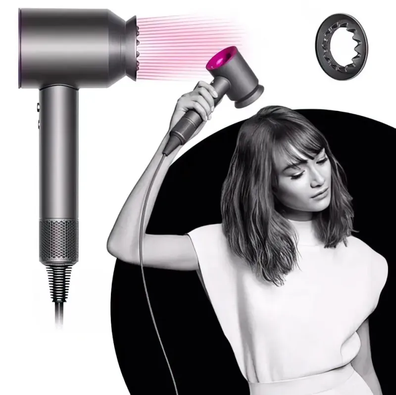Фен з 5 різними насадками для сушіння та укладання hair dryer fan