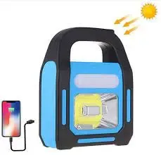 Ліхтар кемпінг переносний HB-9707A-1LED+COB+LED, power bank, Li-Ion акумулятор, сонячна батарея, ЗУ microUSB