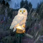 Ліхтар садовий Сова із сонячною панеллю WHITE