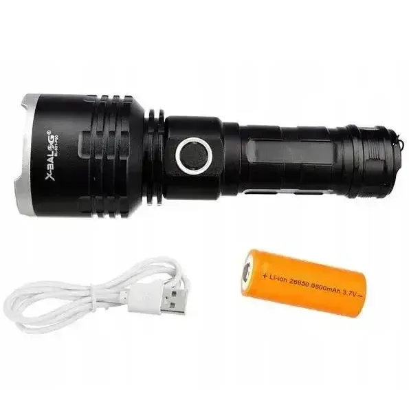 Ліхтар X-Balog BL-531-P90 1х26650 8800mah USB/microUSB/ 3хААА R3 функція Power Bank