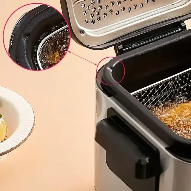 Фритюрница для дома на 1,5л Crownberg CB 5542, 1200 Вт для картошки фри, нагетсов