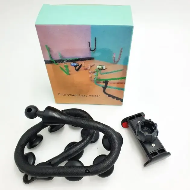 Гнучкий тримач для телефону із присосками Cute Worm Lazy Holder