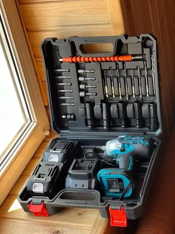 Гайковерт акумуляторний безщітковий (36V, 5A) з набором інструментів, АКБ гайковерт