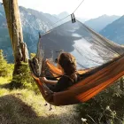 Гамак лежак ліжко підвісне туристичне з москітною сіткою чохлом 240х150 см