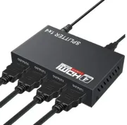 HDMI розгалужувач на 4 порти HDMI SPLITTER 1 in 4 / Чорний