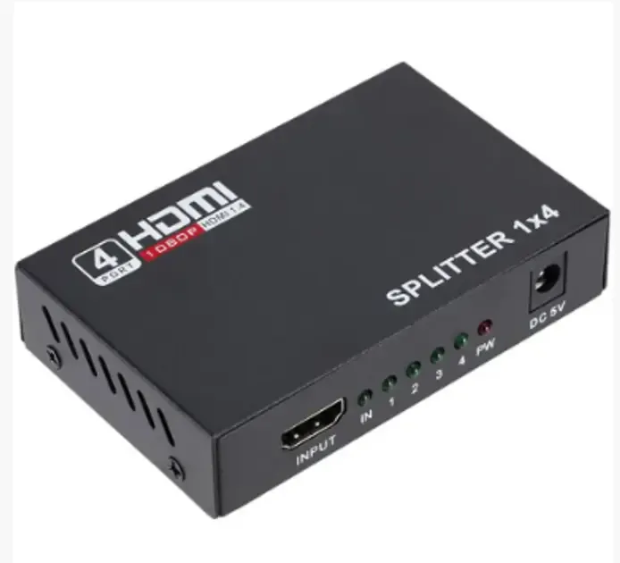 HDMI розгалужувач на 4 порти HDMI SPLITTER 1 in 4 / Чорний