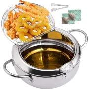 Глибока сковорода з термометром та кришкою, 2,2л. нержавіюча сталь