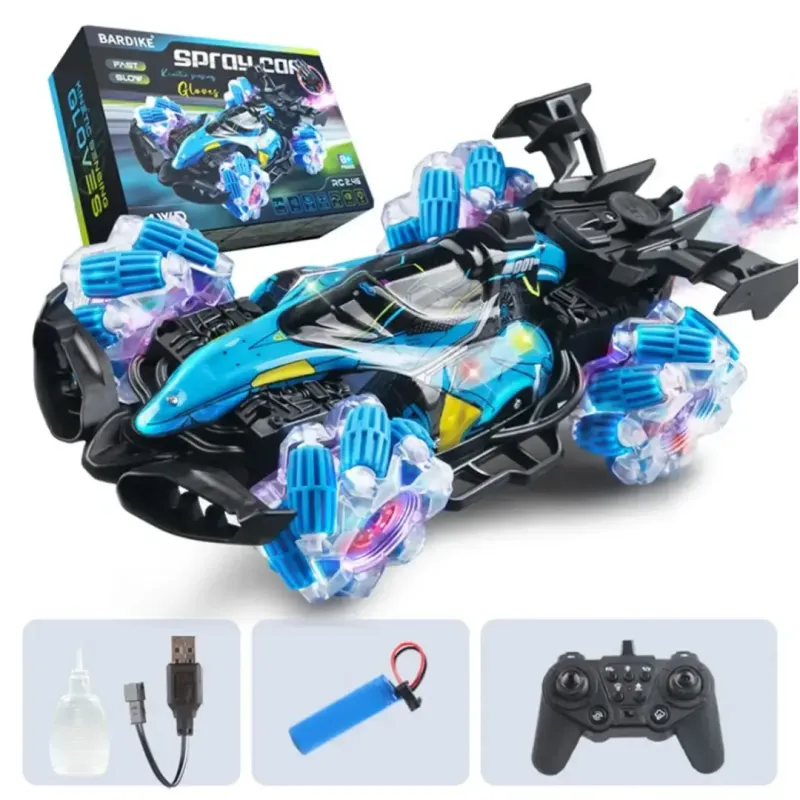 Гоночна машинка на пульті керування з ефектом пари підсвічуванням та звуковими ефектами