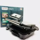 Гриль притискний Rainberg RB-5412 з ручкою індикатором нагріву 2800 Вт + знімний піддон для жиру Нержавіюча сталь з антипригарним покриттям