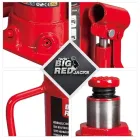 Гідравлічний домкрат пляшковий на 10т, Червоний / Домкрат для автомобілів та вантажівок / Сталевий домкрат
