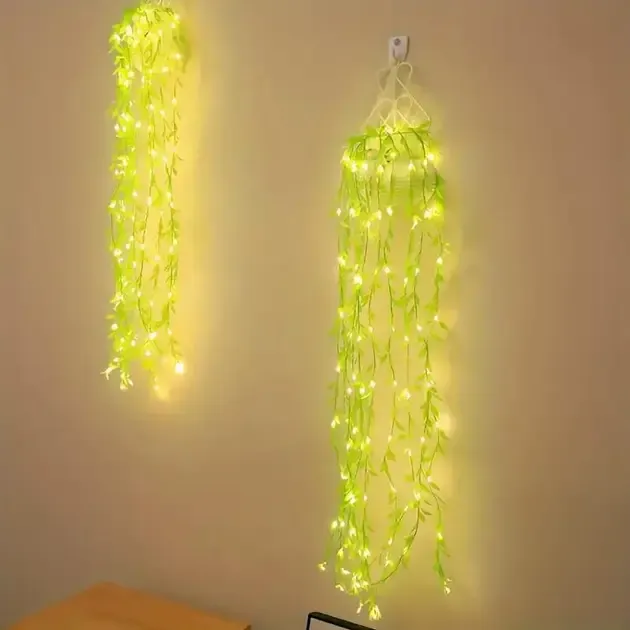 Гірлянда Роса з LED-підсвічуванням "Зелена Верба" ??2, Тепле світло SF-56