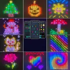 Гірлянда Штора від мережі 3х3 м 400LED RGB + пульт дистанційного керування, SF-1 / Розумна гірлянда з додатком на телефон
