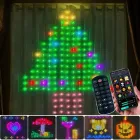 Гірлянда Штора від мережі 3х3 м 400LED RGB + пульт дистанційного керування, SF-1 / Розумна гірлянда з додатком на телефон