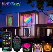 Гірлянда Штора від мережі 3х3 м 400LED RGB + пульт дистанційного керування, SF-1 / Розумна гірлянда з додатком на телефон