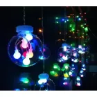 Гірлянда світлодіодна бахрома чарівні кулі, мультиколор, 2.5м, 12 куль