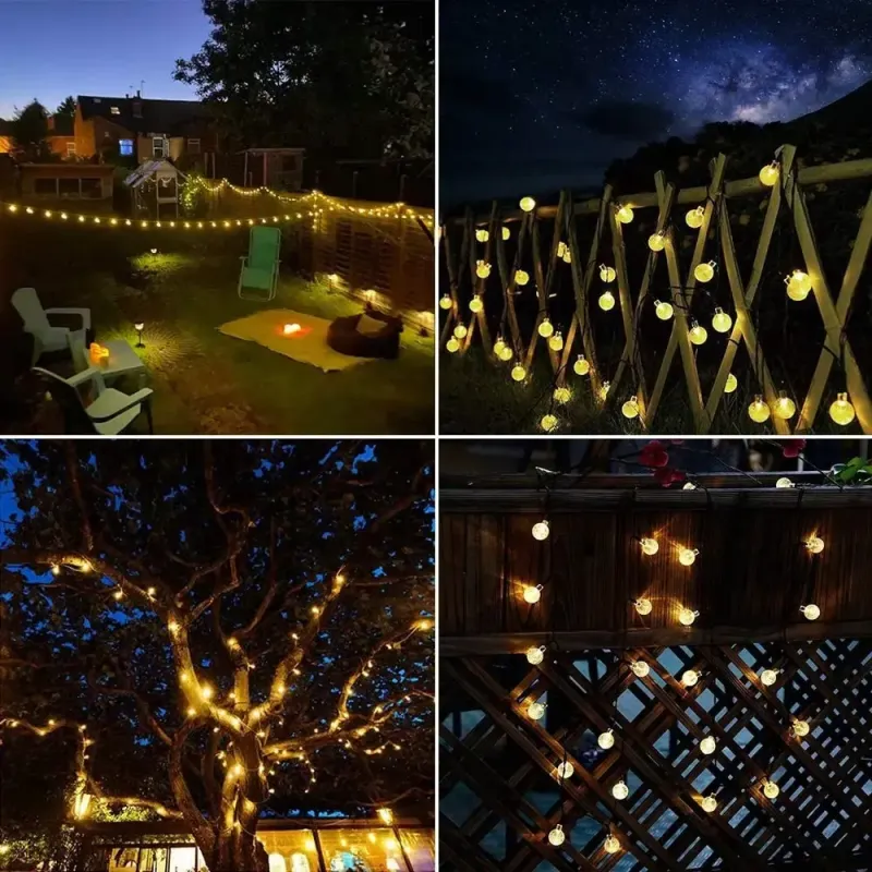 Гірлянда вулична LED лампочки SOLAR GARDEN LIGHT 834-122 WW на сонячній батареї