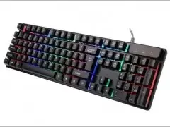 Провідна клавіатура для ПК з кольоровим RGB підсвічуванням + миша UKC HK-6300TZ