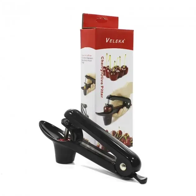 Інструмент для видалення кісточок пластикова ручна Veleka, видавлювач кісточок з вишні, вишнечистка