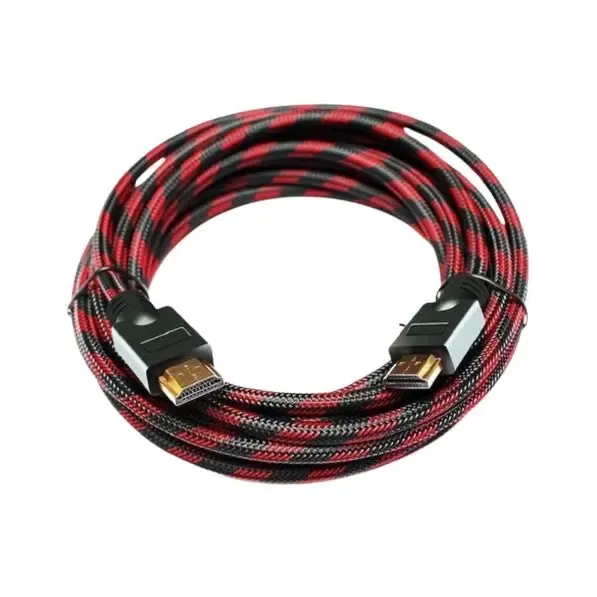 Кабель HDMI-HDMI Donli обплетення, ферити, посилений 5 м (4866lmn/yop)