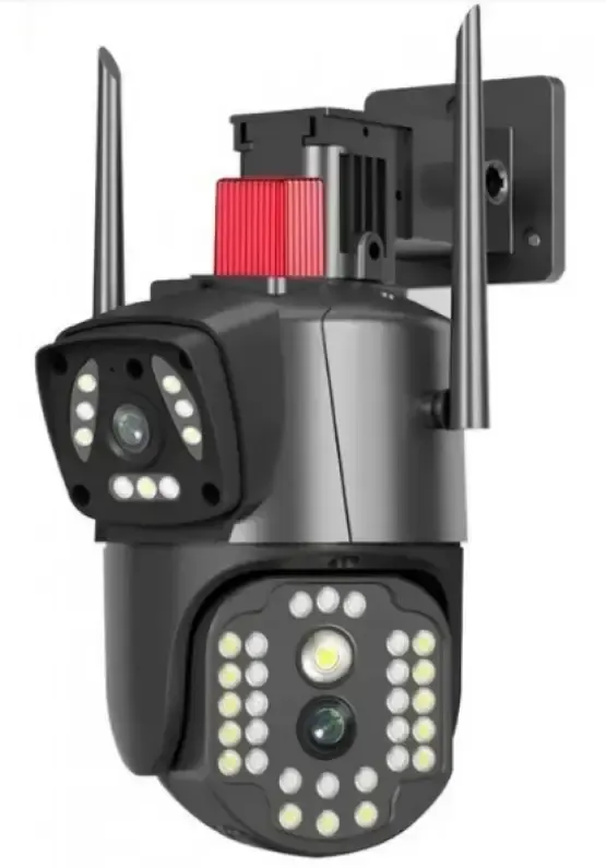 Камера з віддаленим доступом Вулична охоронна поворотна камера 4G з сиреною та зумом