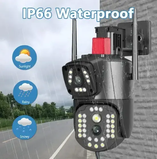 Камера з віддаленим доступом Вулична охоронна поворотна камера 4G з сиреною та зумом