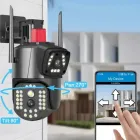 Камера з віддаленим доступом Вулична охоронна поворотна камера 4G з сиреною та зумом