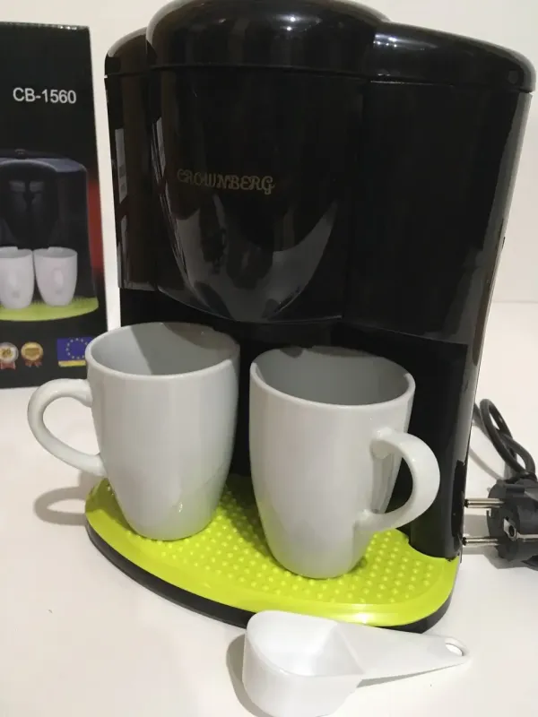 Крапельна кавоварка Crownberg CB-1560 600 Вт з чашками