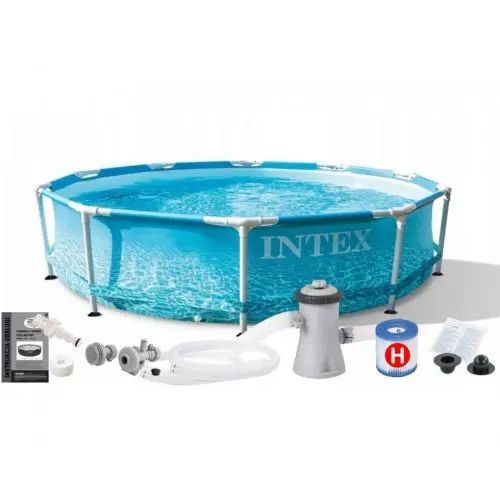 Каркасний басейн із фільтром у комплекті Intex 28208 Морський принт 305 x 76 см