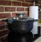 Котел UNIQUE UN-5271 (16см мармур/чорний)