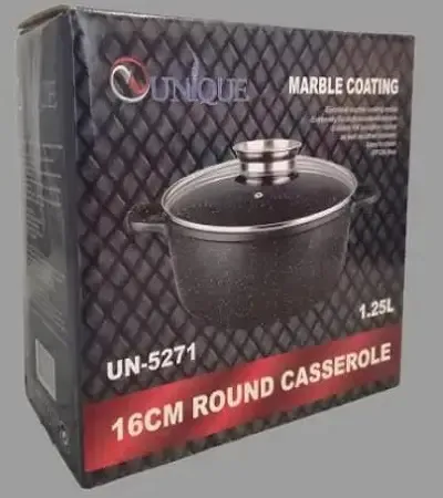 Котел UNIQUE UN-5271 (16см мармур/чорний)