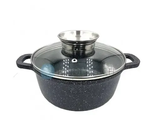 Котел UNIQUE UN-5271 (16см мармур/чорний)