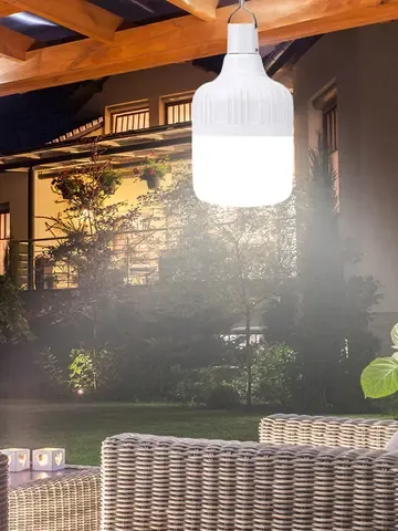 Кемпінгова лампа з гачком та АКБ та сонячною панеллю SL-24