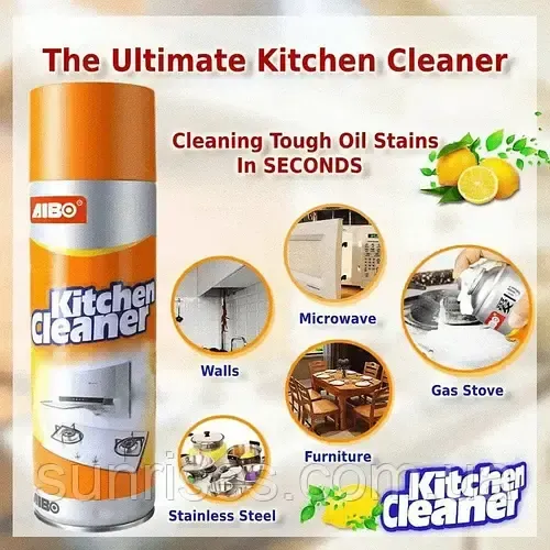 Kitchen Cleaner пінний очисник від жиру бруду давніх нашарувань для кухні ванни витяжки Кітчен клінер