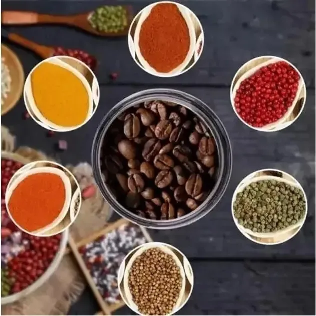 Кавомолка електрична RAF R-7113 ножова 4 леза 300Вт подрібнювач з нержавіючої сталі