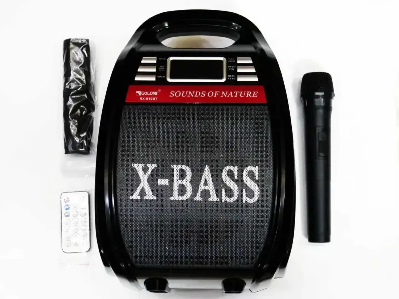 Колонка Golon RX 810 з мікрофоном - портативна Bluetooth колонка з радіо та світломузикою
