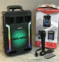 Портативна колонка Kimiso QS-627 з мікрофоном та світломузикою