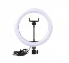 Кільцева LED лампа 30 см з тримачем для телефону / Студійне світло