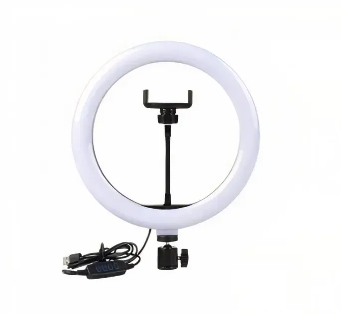 Кільцева LED лампа 30 см з тримачем для телефону / Студійне світло