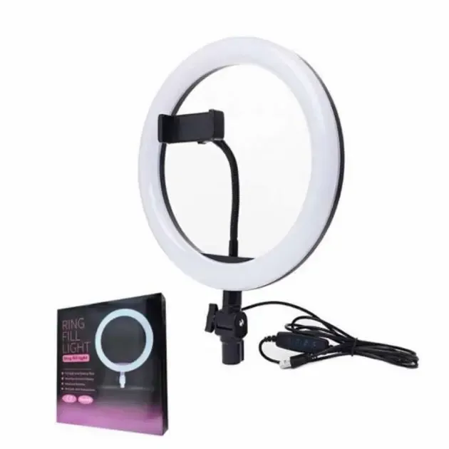 Кільцева Led лампа XD-260 з 1 кріпленням для телефону USB 26см