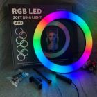 Кільцева світлодіодна лампа RGB LED RING MJ33/ 33 см із кріпленням для телефону