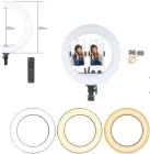 Кільцева LED лампа RL-18, 45см,  пульт у комплекті