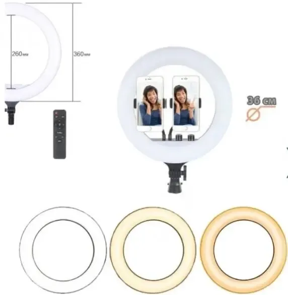 Кільцева LED лампа RL-18, 45см,  пульт у комплекті
