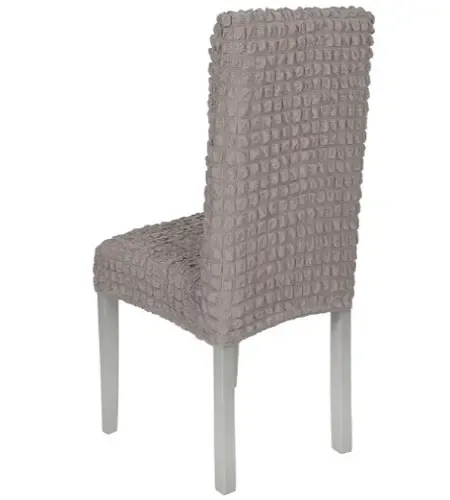 Комплект чохлів на стільці без оборки 6 штук (капучино)