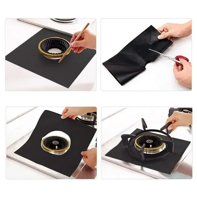 Комплект захисних тефлонових накладок для газової плити з антипригарним покриттям