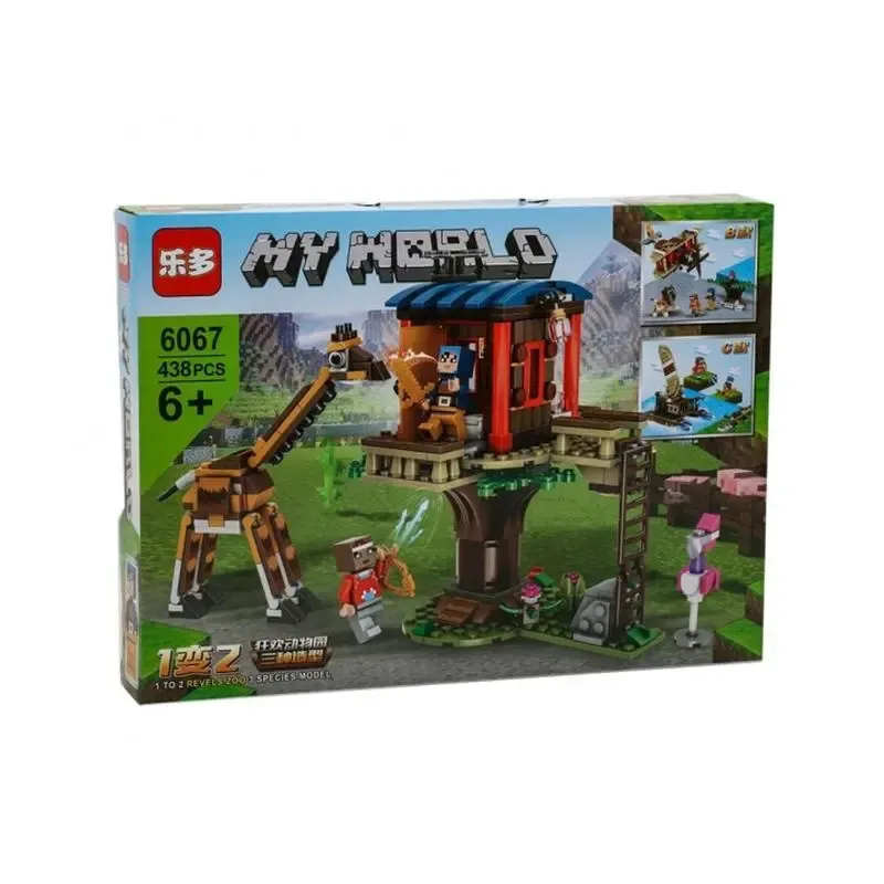 Конструктор Майнкрафт Зоопарк MY WORLD 6067, 438 деталей