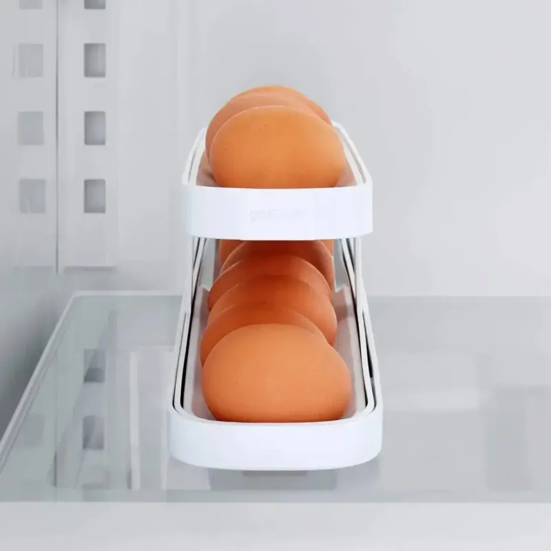 Контейнер для зберігання яєць у холодильнику на два яруси Білий