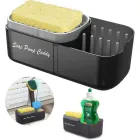 Контейнер-диспенсер для кухні. Дозатор для миючого засобу Soap Pump Caddy Чорний