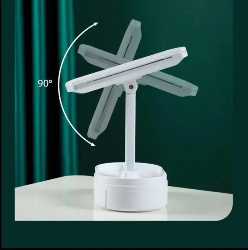 Косметичне потрійне дзеркало з підсвічуванням від USB, Дзеркало для макіяжу сенсорне з підставкою TPSP