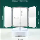 Косметичне потрійне дзеркало з підсвічуванням від USB, Дзеркало для макіяжу сенсорне з підставкою TPSP